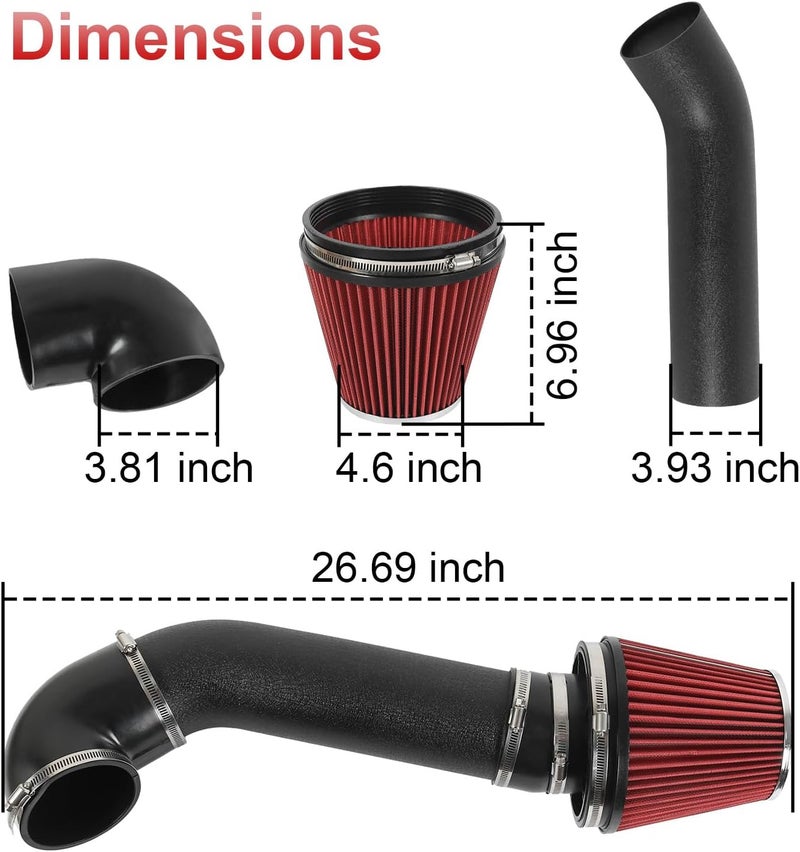 LDMINDA LS Swap Cold Air Intake kit Compatible with Camaro Chevelle GTO Monte Carlo Caprice LS1 LS2 LSX LQ4 LQ9 Restomod - Image 5